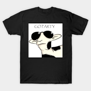 The Coolest Goat Sunglasses Go Party T-Shirt